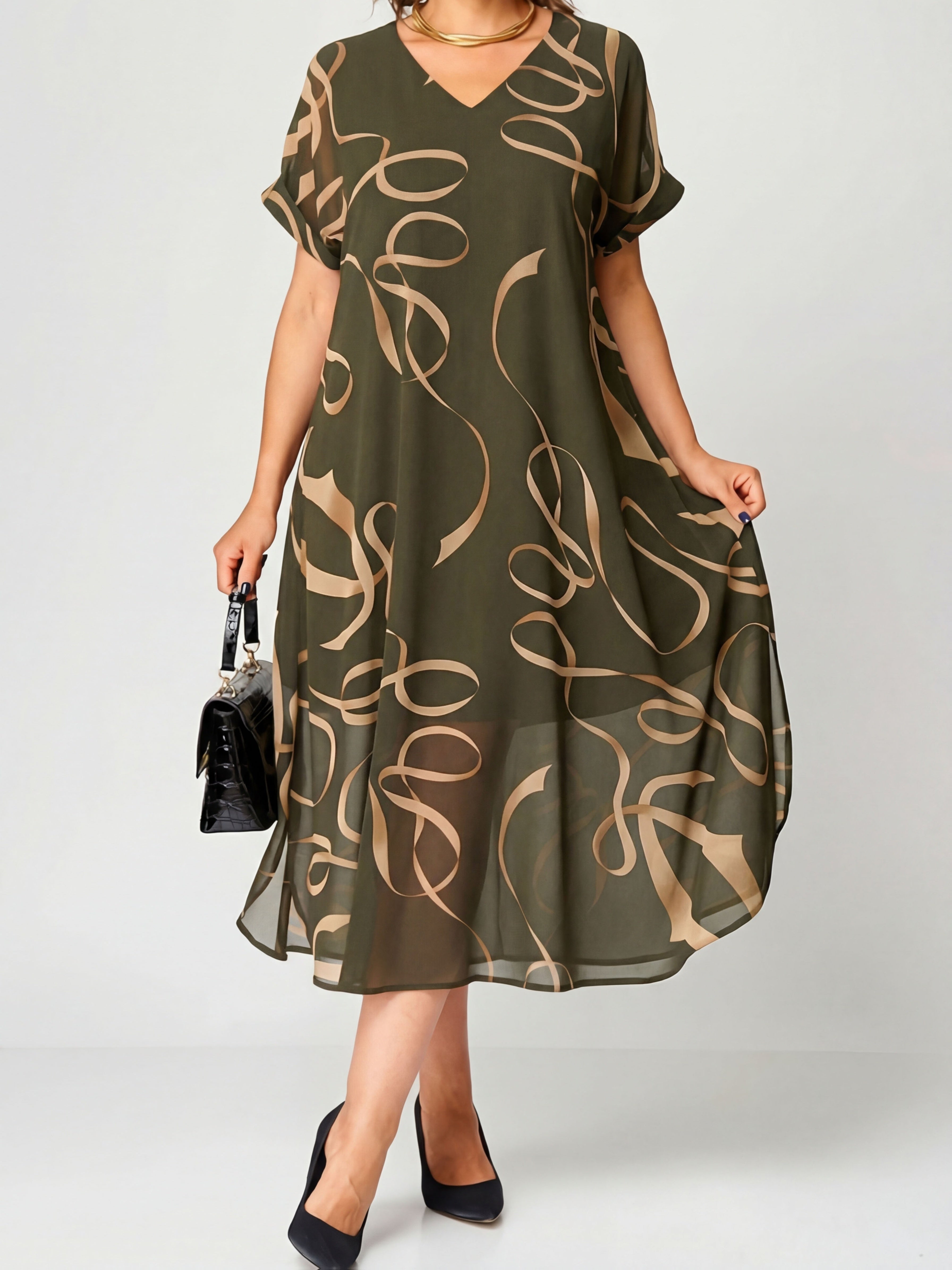 Élavine – Ausdrucksstarkes Chiffonkleid in französischer Eleganz