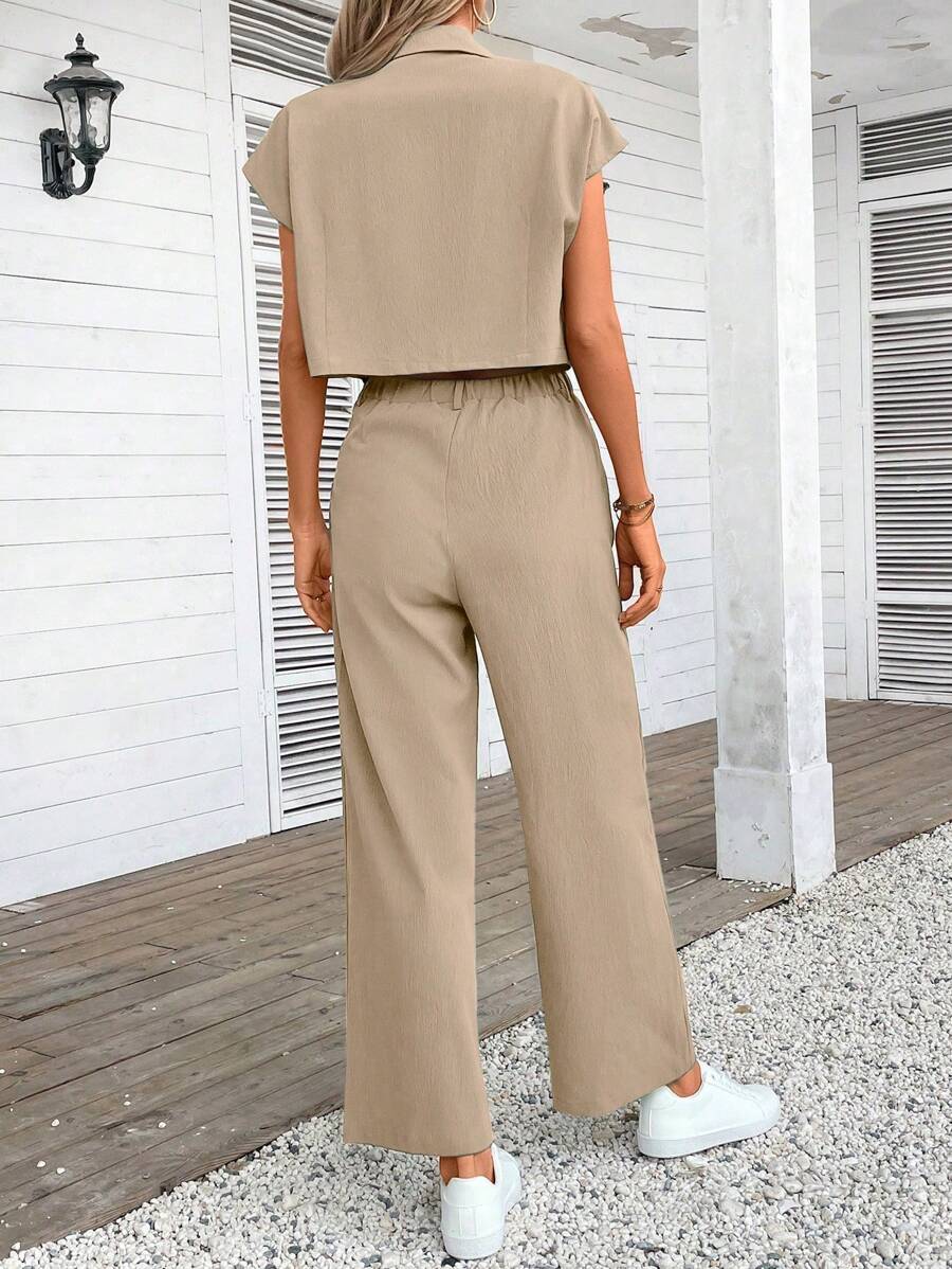 Mirelle – Lässiges Sommer-Set aus Crop-Top & Langhose