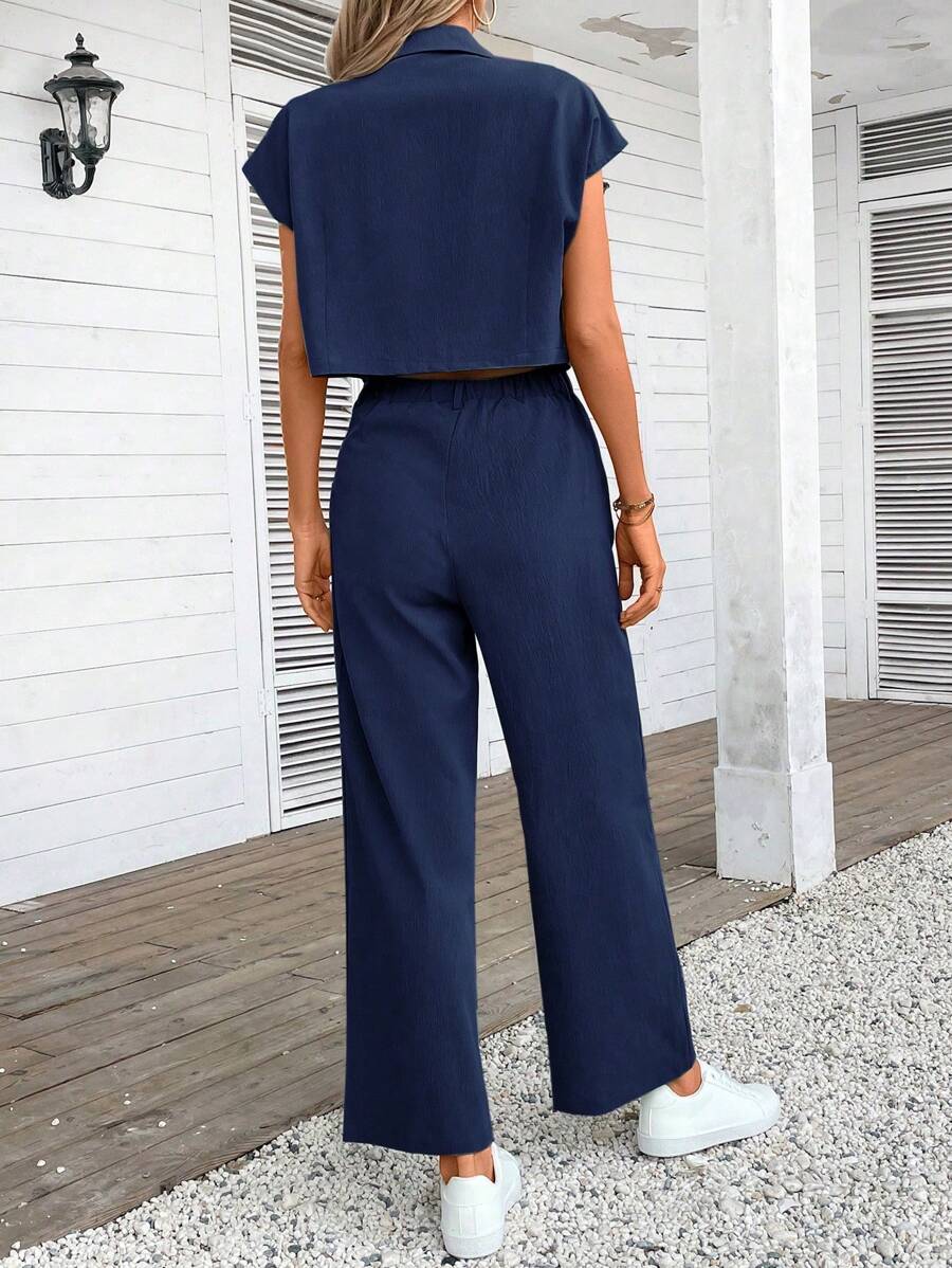 Mirelle – Lässiges Sommer-Set aus Crop-Top & Langhose