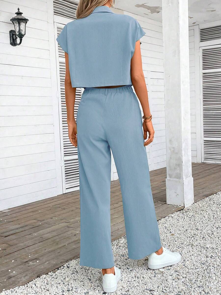 Mirelle – Lässiges Sommer-Set aus Crop-Top & Langhose