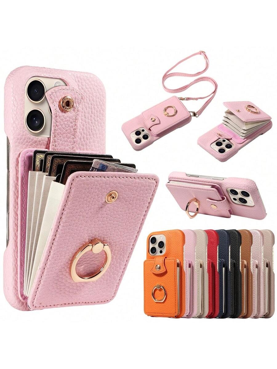 LuxeCarry – Edle Smartphone-Hülle mit Kartenfach, Ringhalter & Tragegurt
