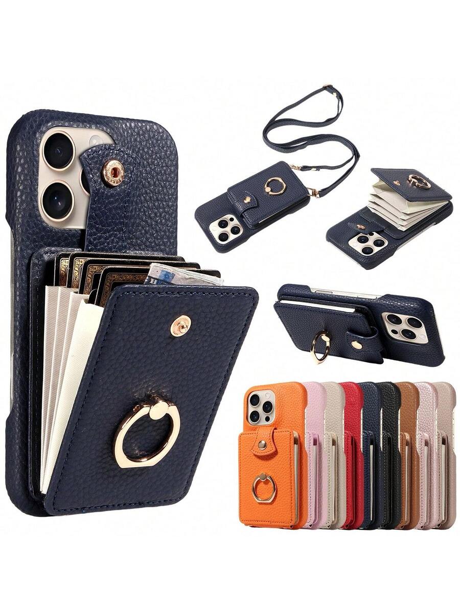 LuxeCarry – Edle Smartphone-Hülle mit Kartenfach, Ringhalter & Tragegurt