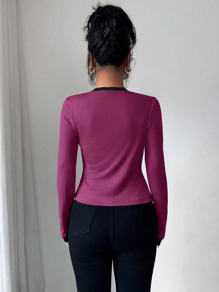 Selmira – Elegantes 2-in-1 Top-Set mit Kontrastdetails