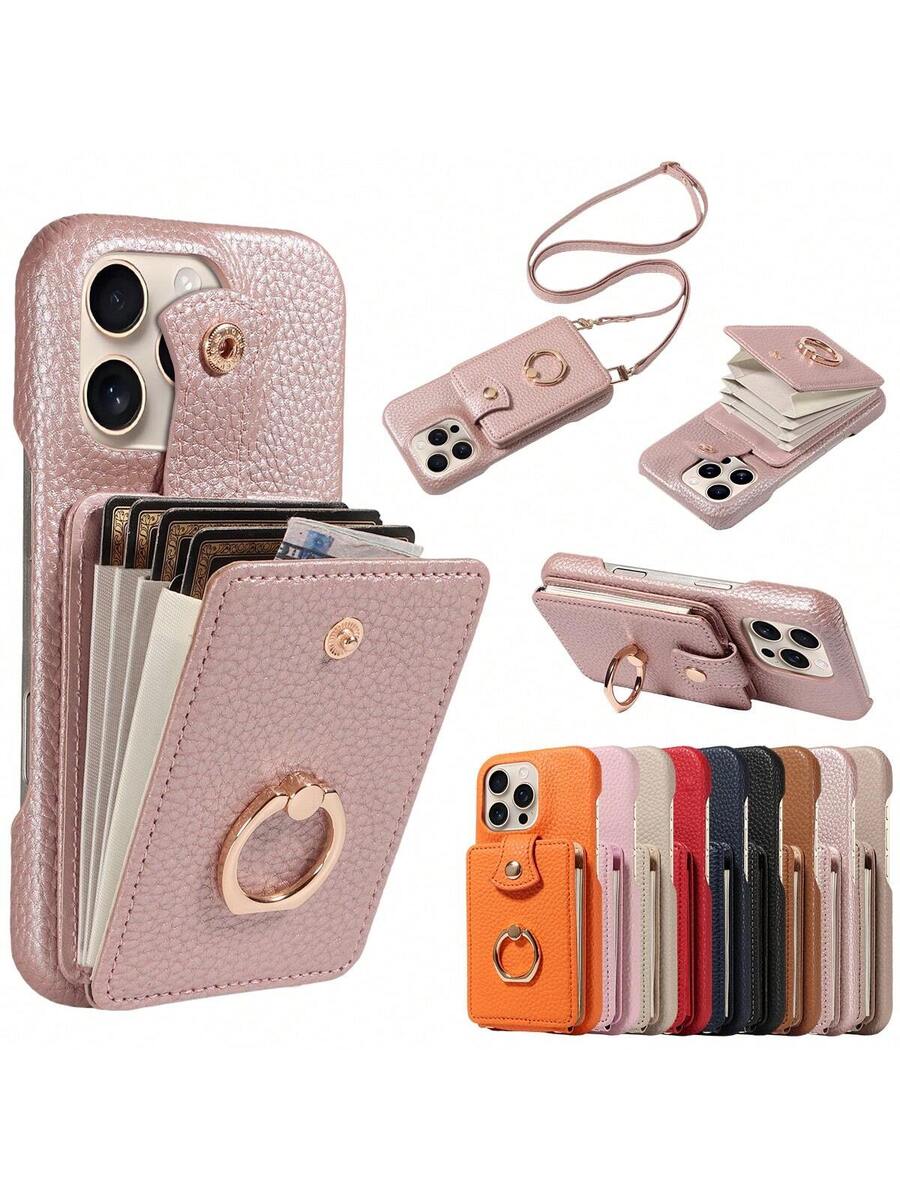 LuxeCarry – Edle Smartphone-Hülle mit Kartenfach, Ringhalter & Tragegurt