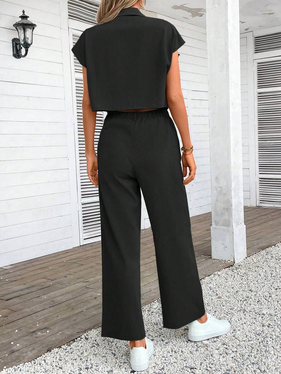 Mirelle – Lässiges Sommer-Set aus Crop-Top & Langhose