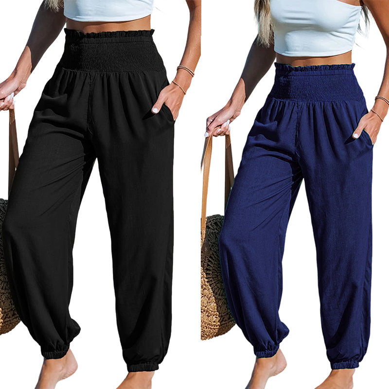 🌞 Figurfreundliche Hohe Taille Haremhose für Damen