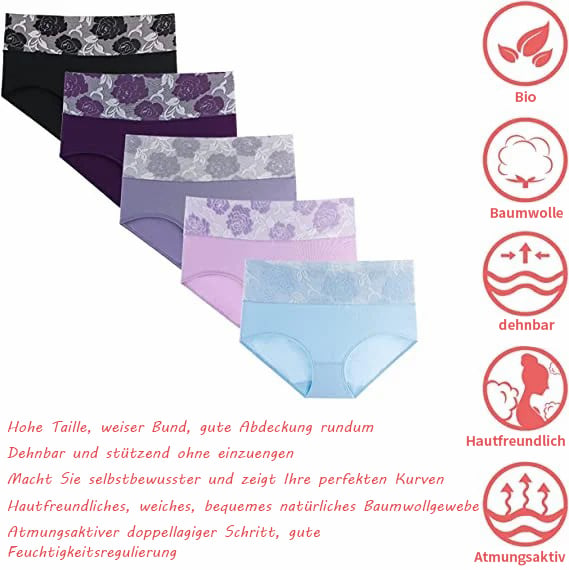 🔥Damen-Slip mit hoher Taille und Bauchkontrolle in Übergröße