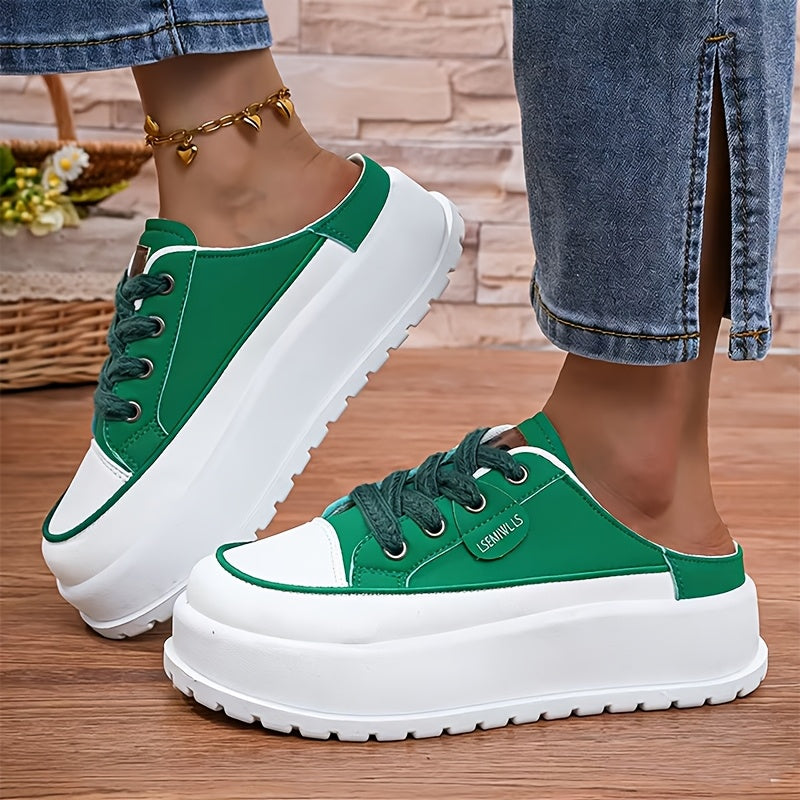 Luna – Damen-Plateau-Slipper mit sportlich-elegantem Look