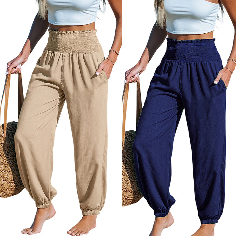 🌞 Figurfreundliche Hohe Taille Haremhose für Damen