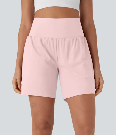 Softlyzero™ Airy - 2-in-1 Yoga-Shorts mit superhohem Bund, mehreren Taschen und Cool-Touch