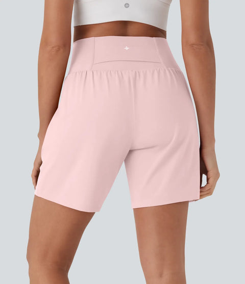 Softlyzero™ Airy - 2-in-1 Yoga-Shorts mit superhohem Bund, mehreren Taschen und Cool-Touch