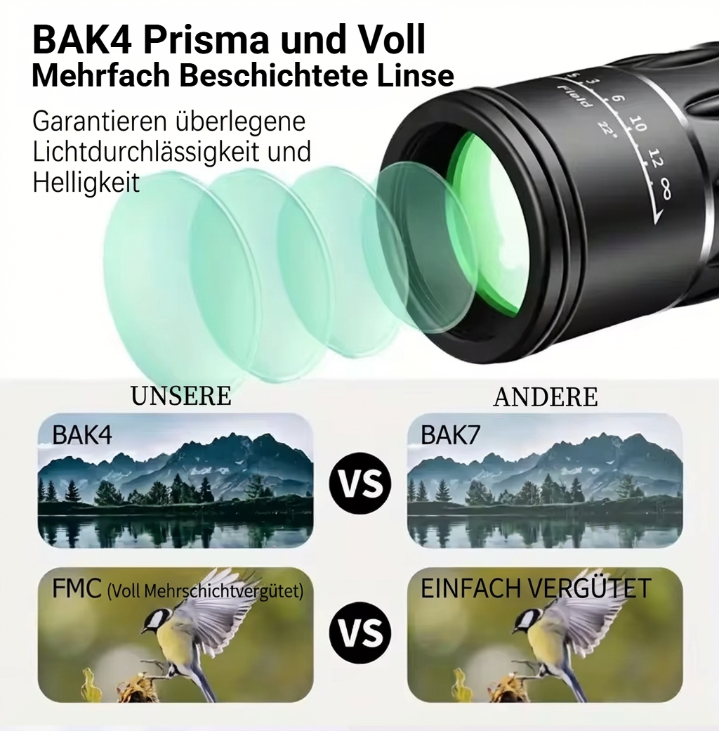 Tragbares Monokular-Teleskop mit hoher Vergrößerung