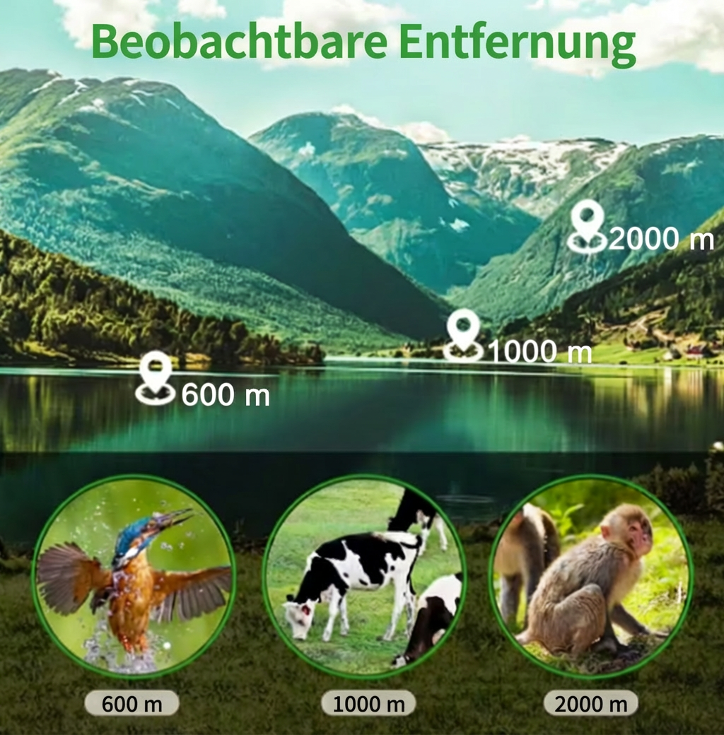 Tragbares Monokular-Teleskop mit hoher Vergrößerung