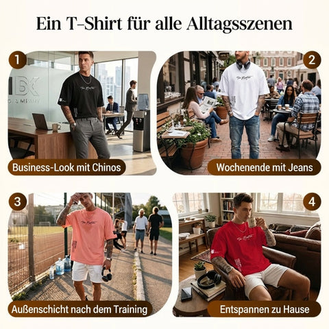 Herren Urban Style Loose Fit T-Shirt – Premium Baumwollmix, Lässiger Oversize-Schnitt & Grafikdruck ✨