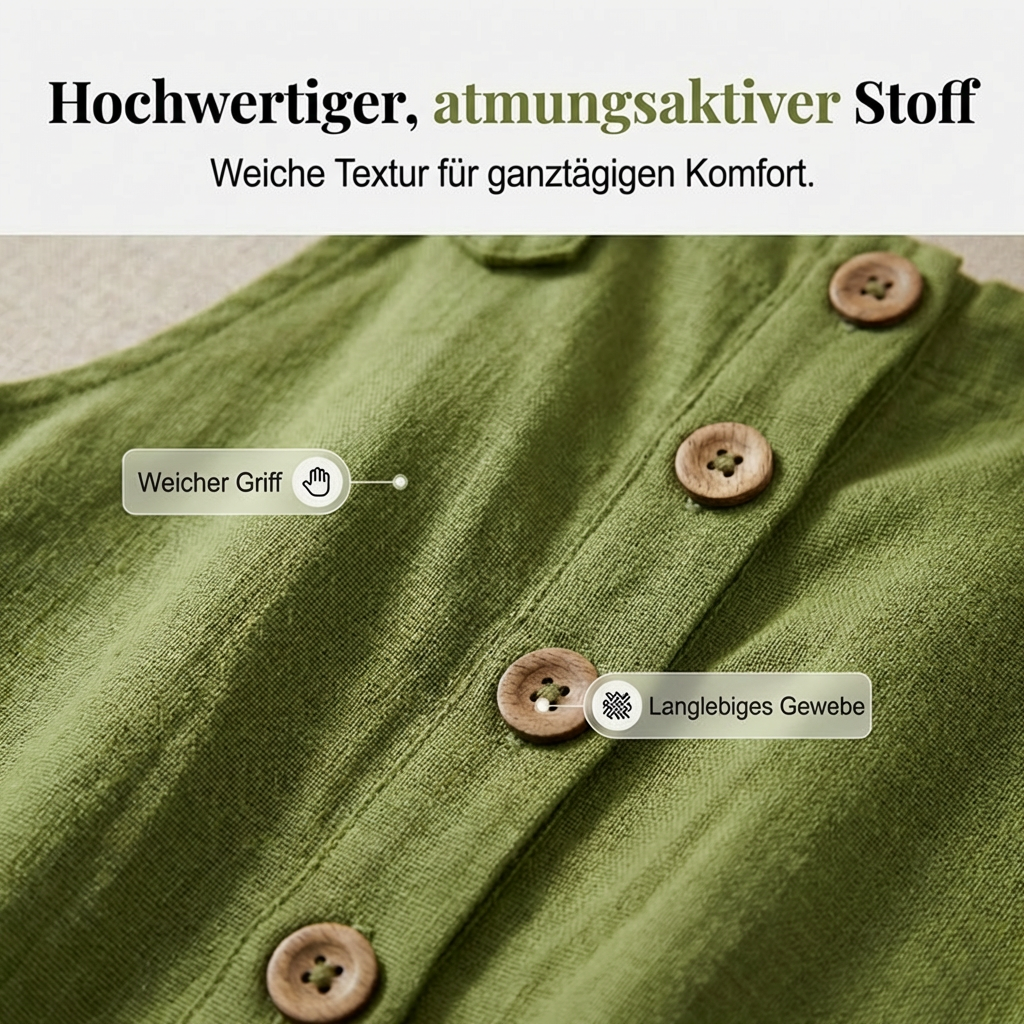 Lässige Latzhose für Damen mit lockerer Passform und Knopfleiste