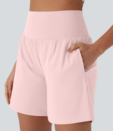 Softlyzero™ Airy - 2-in-1 Yoga-Shorts mit superhohem Bund, mehreren Taschen und Cool-Touch