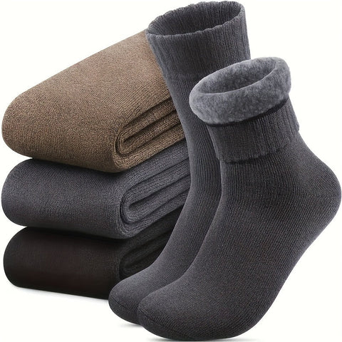 FrostWalk™ – 3-Paar flauschige, dicke Herren-Winterthermosocken