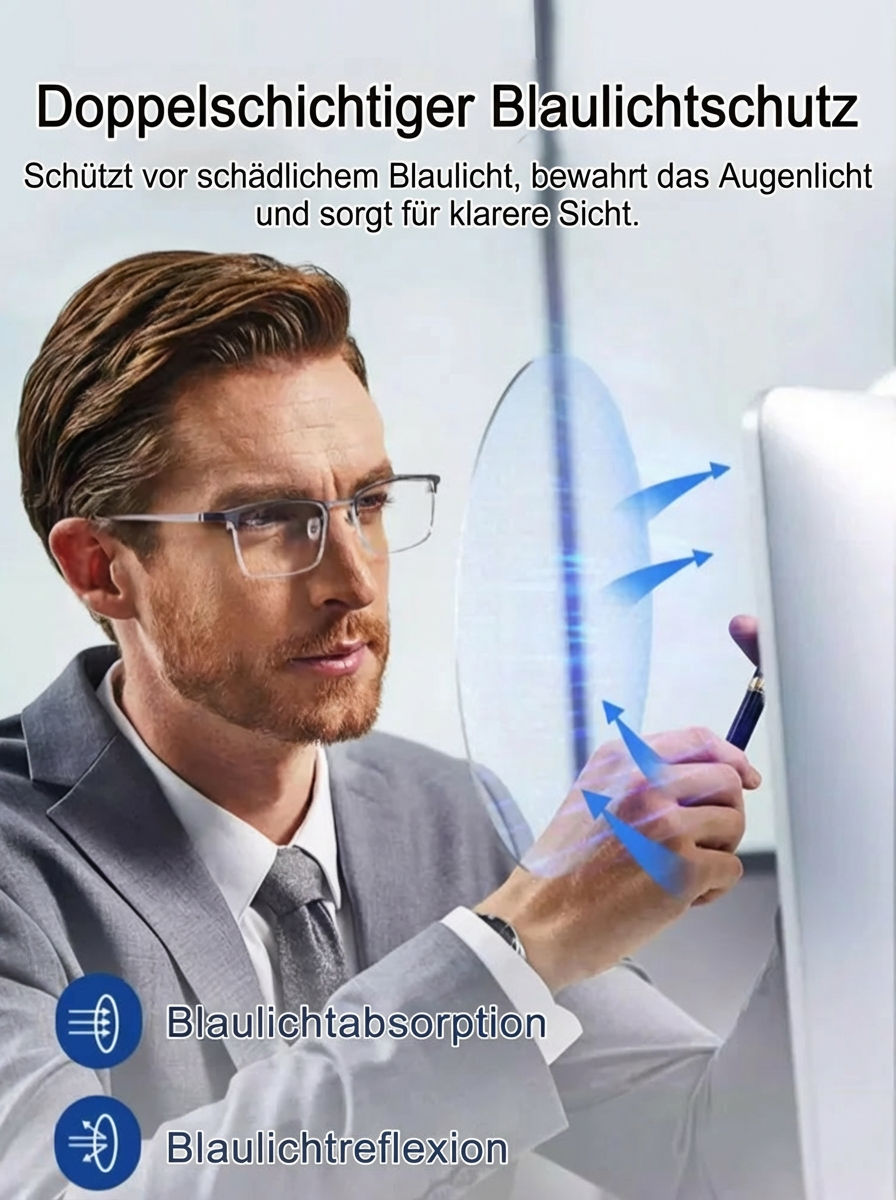 UltraLight Anti-Blaulicht-Lesebrille
