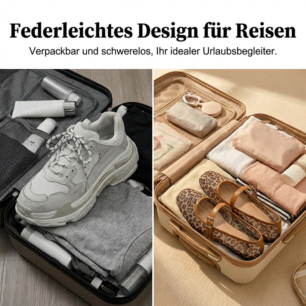 Damen-Ballerinas aus Mesh mit Leopardenmuster