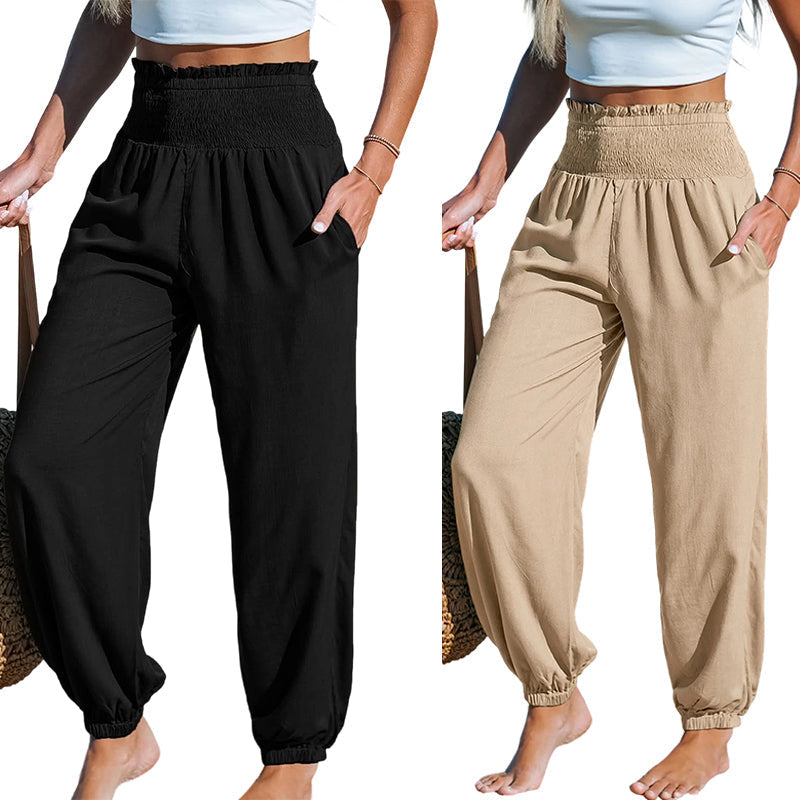 🌞 Figurfreundliche Hohe Taille Haremhose für Damen