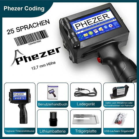 PrintMark Pro™ – Mobiler Premium-Codierer für Etiketten, QR-Codes & Ablaufdaten