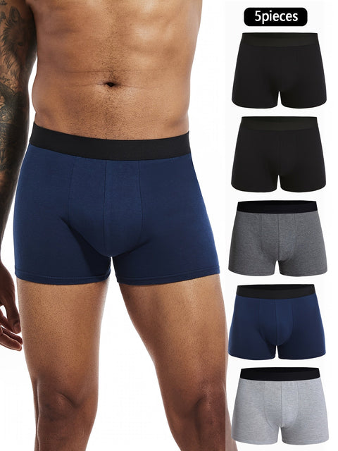 FlexCotton™ – 5er-Set bequeme, atmungsaktive Herren-Boxershorts