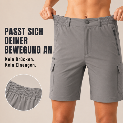 Damen Quick-Dry Cargo-Shorts mit 7-Taschen-Design
