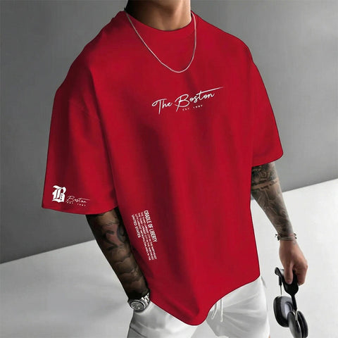 Herren Urban Style Loose Fit T-Shirt – Premium Baumwollmix, Lässiger Oversize-Schnitt & Grafikdruck ✨