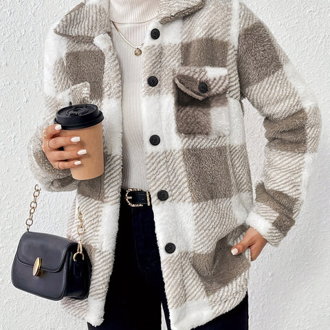 PlaidCozy™ – Flauschige karierte Winterjacke