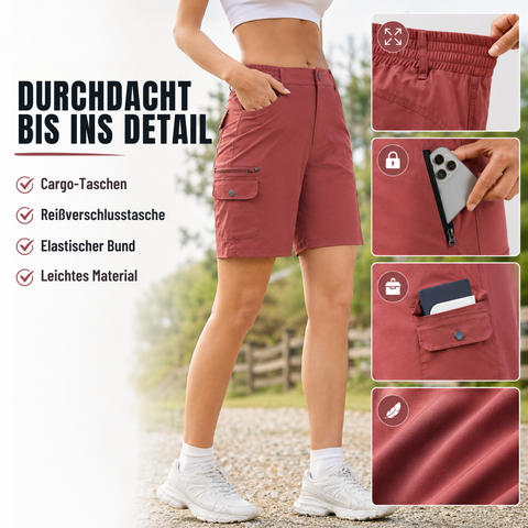 Damen Quick-Dry Cargo-Shorts mit 7-Taschen-Design