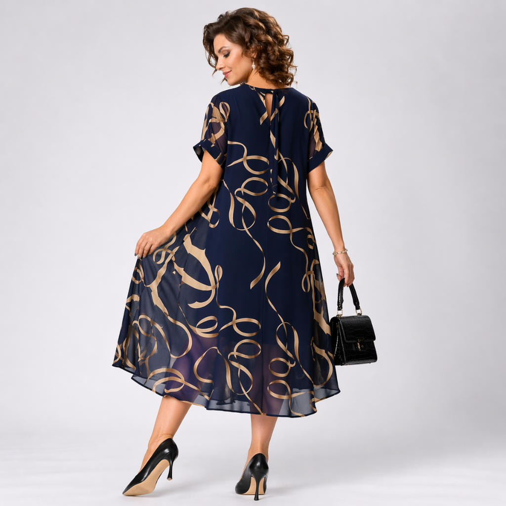 Élavine – Ausdrucksstarkes Chiffonkleid in französischer Eleganz