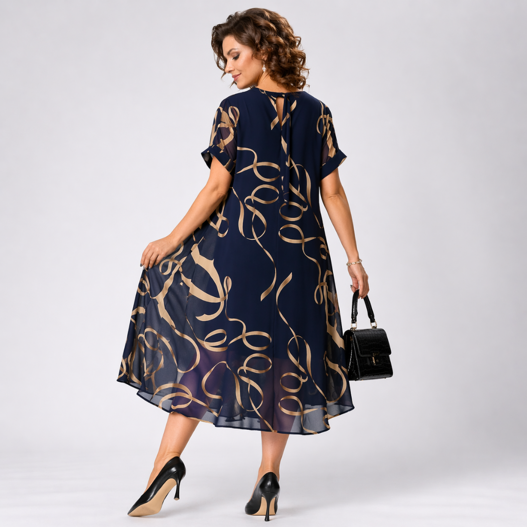 Élavine – Ausdrucksstarkes Chiffonkleid in französischer Eleganz