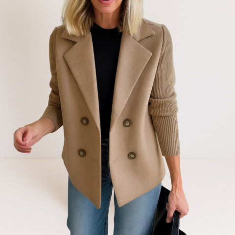Martine™ | Elegante Jacke mit Strickärmeln