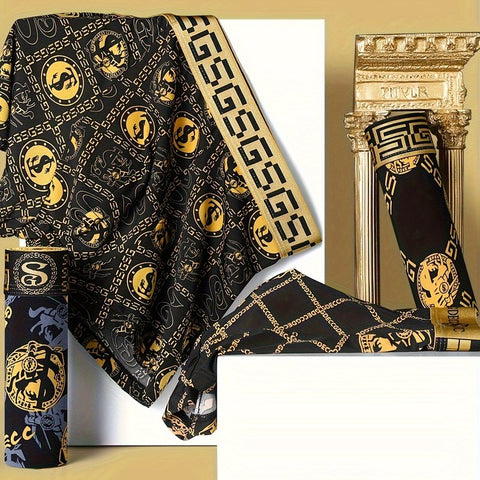 4er-Set Geschenkbox – Luxuriöse Schwarze & Goldene Herren-Boxershorts