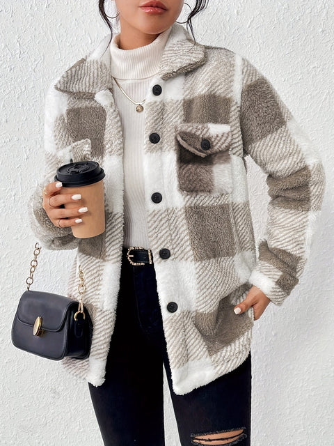 PlaidCozy™ – Flauschige karierte Winterjacke
