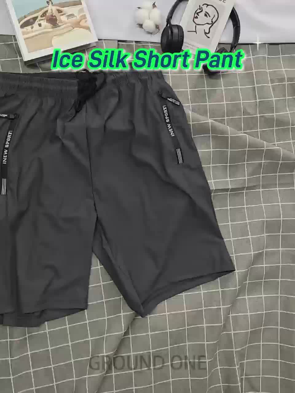 Sommer-Stretcht-Shorts für Herren mit hoher Elastizität, Kordelzug und Reißverschlusstaschen