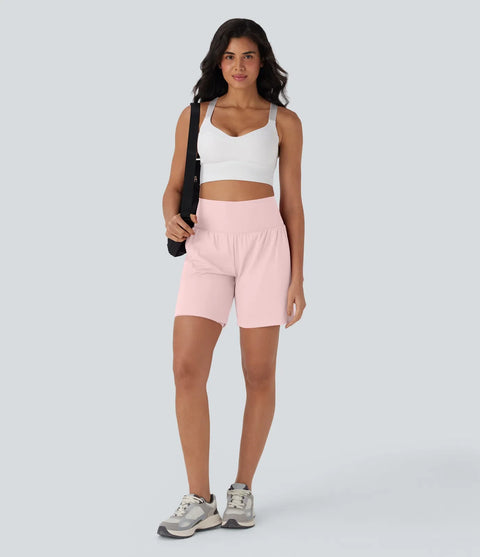 Softlyzero™ Airy - 2-in-1 Yoga-Shorts mit superhohem Bund, mehreren Taschen und Cool-Touch