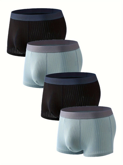 CottonEase™ – 4er-Set weiche, atmungsaktive Herren-Boxershorts