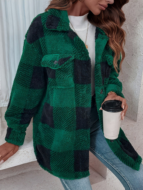 PlaidCozy™ – Flauschige karierte Winterjacke