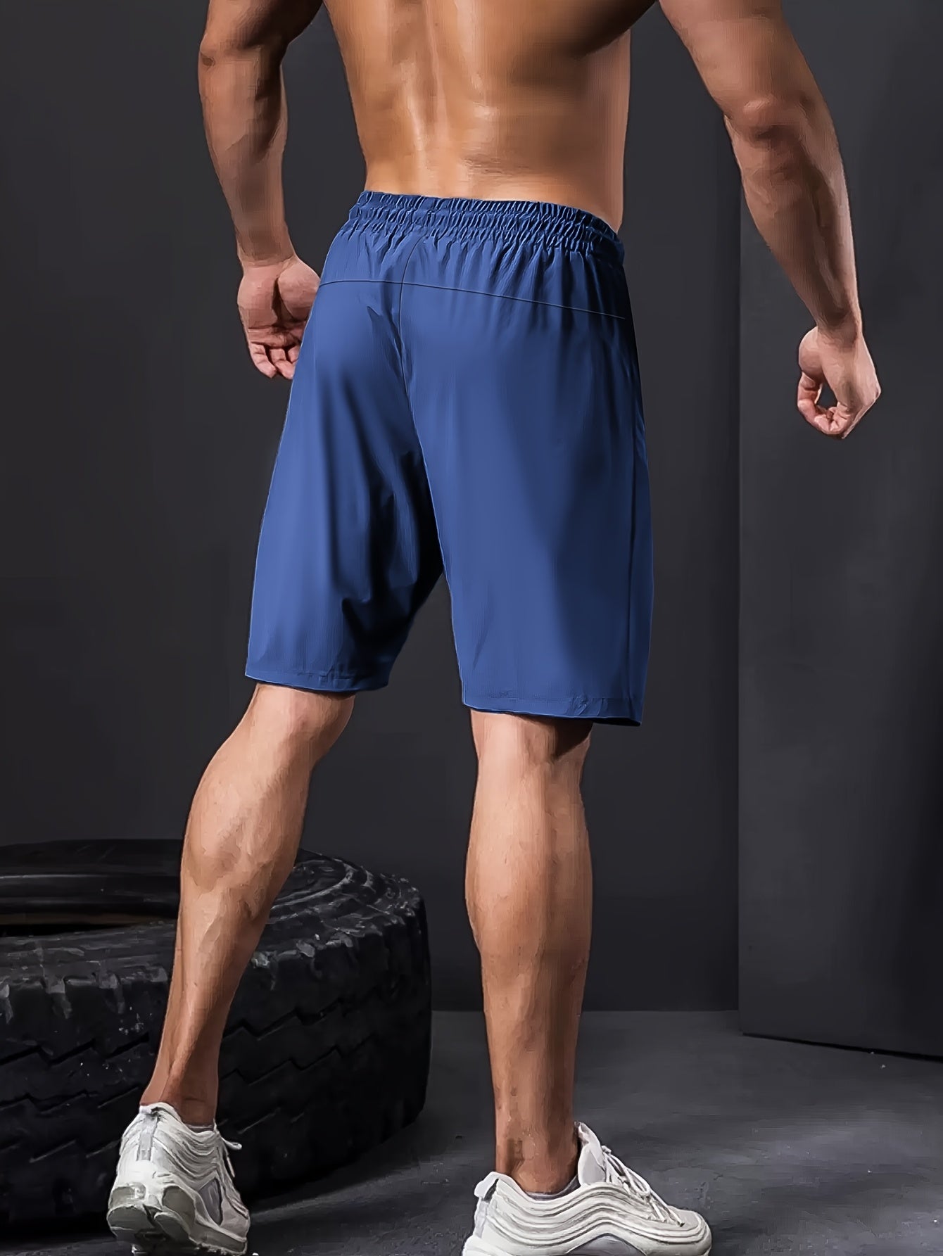 Sommer-Stretcht-Shorts für Herren mit hoher Elastizität, Kordelzug und Reißverschlusstaschen