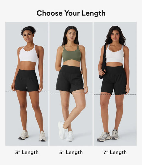 Softlyzero™ Airy - 2-in-1 Yoga-Shorts mit superhohem Bund, mehreren Taschen und Cool-Touch