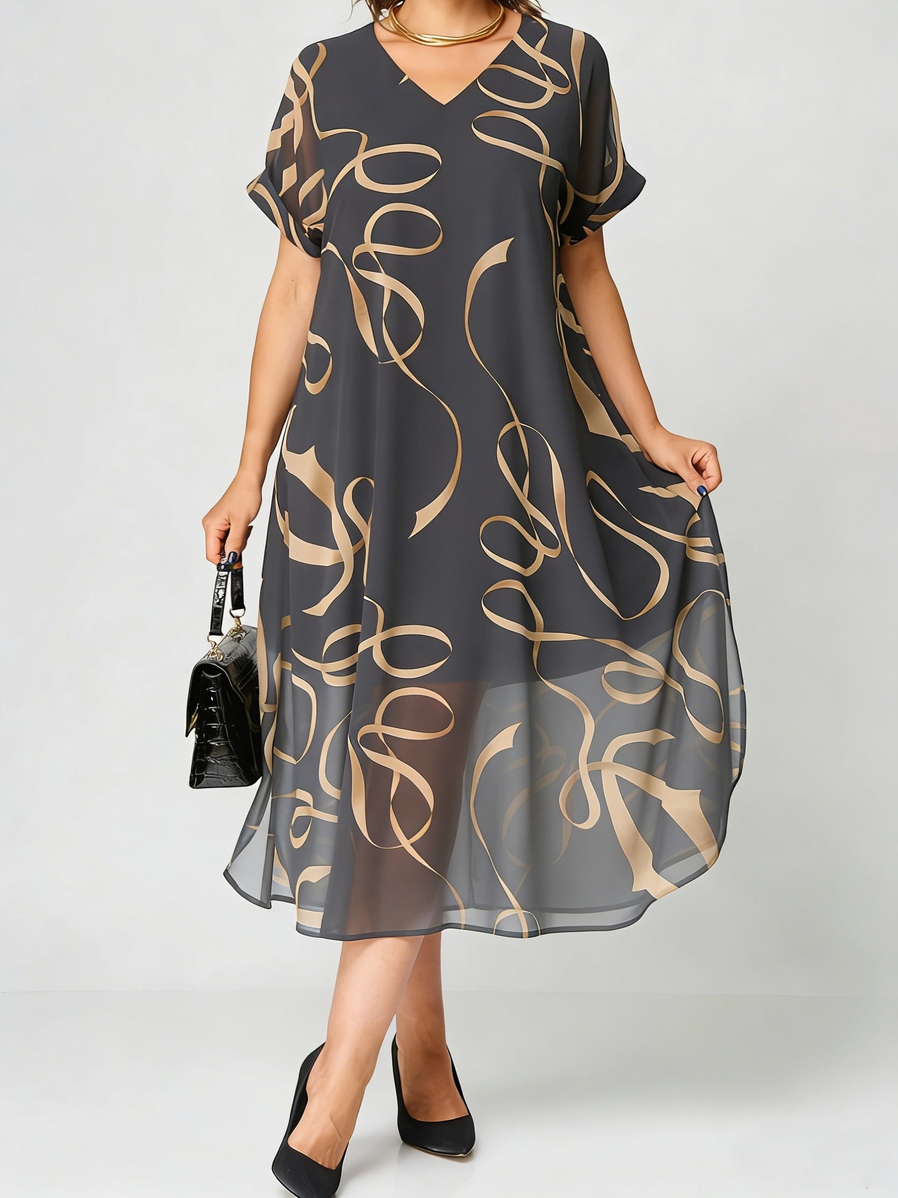 Élavine – Ausdrucksstarkes Chiffonkleid in französischer Eleganz