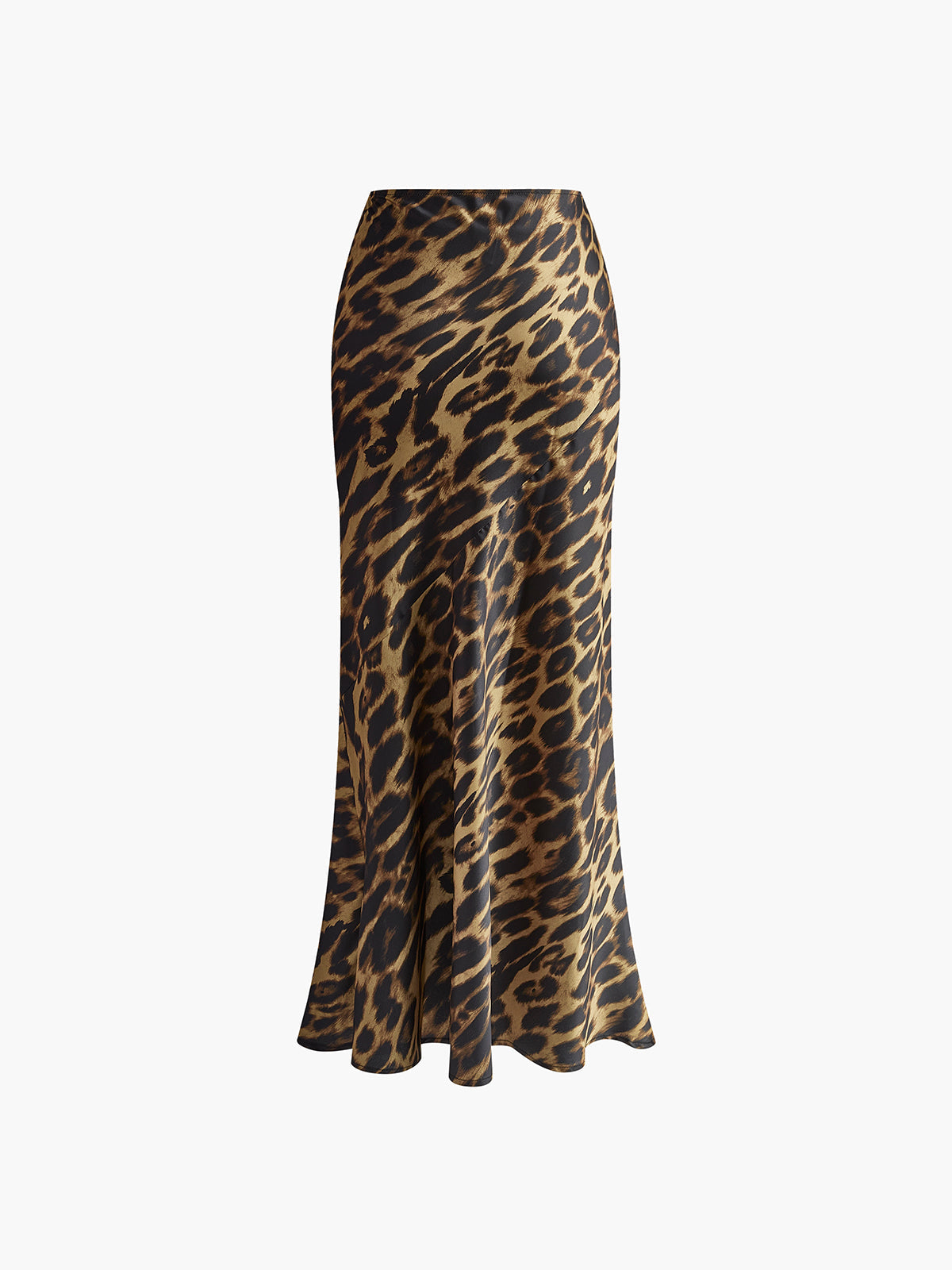 Slim Leopard Print Maxi Rock