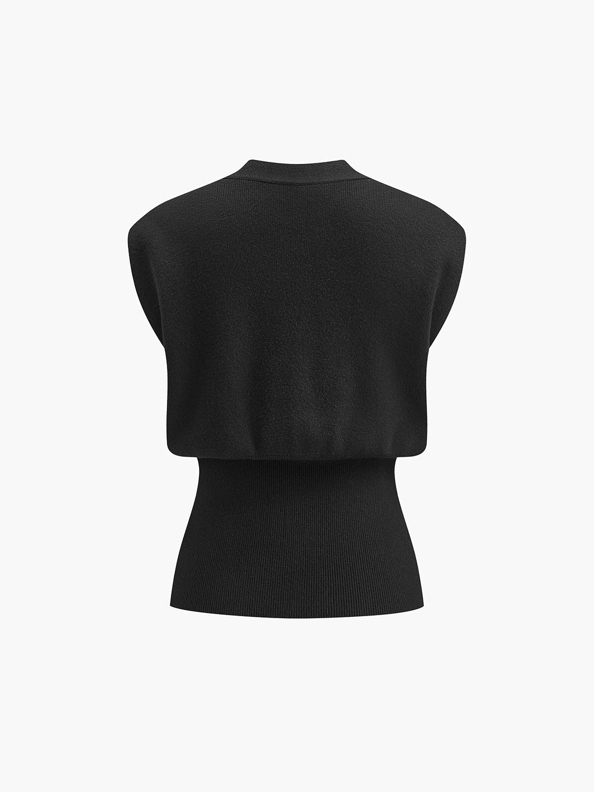 V-Ausschnitt Strickweste mit Knopfdetails