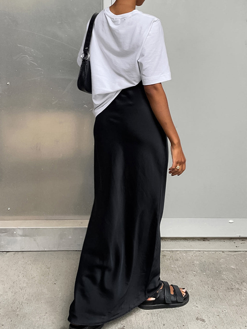 Utility Satin Maxi Rock