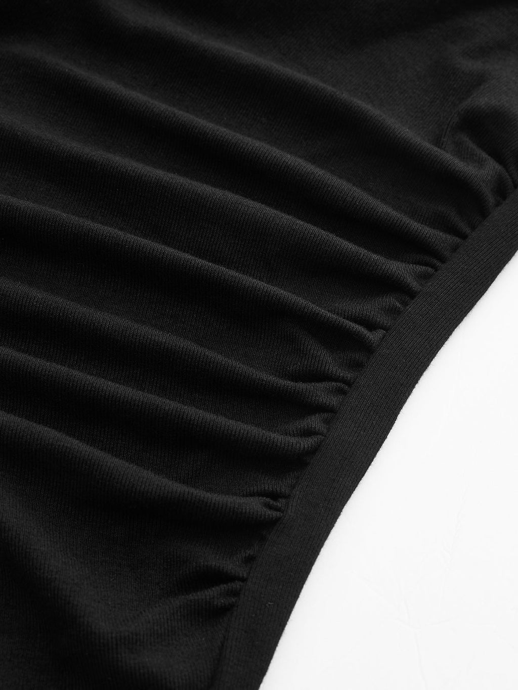 Rippstrick Langarm Asymmetrisches Shirt