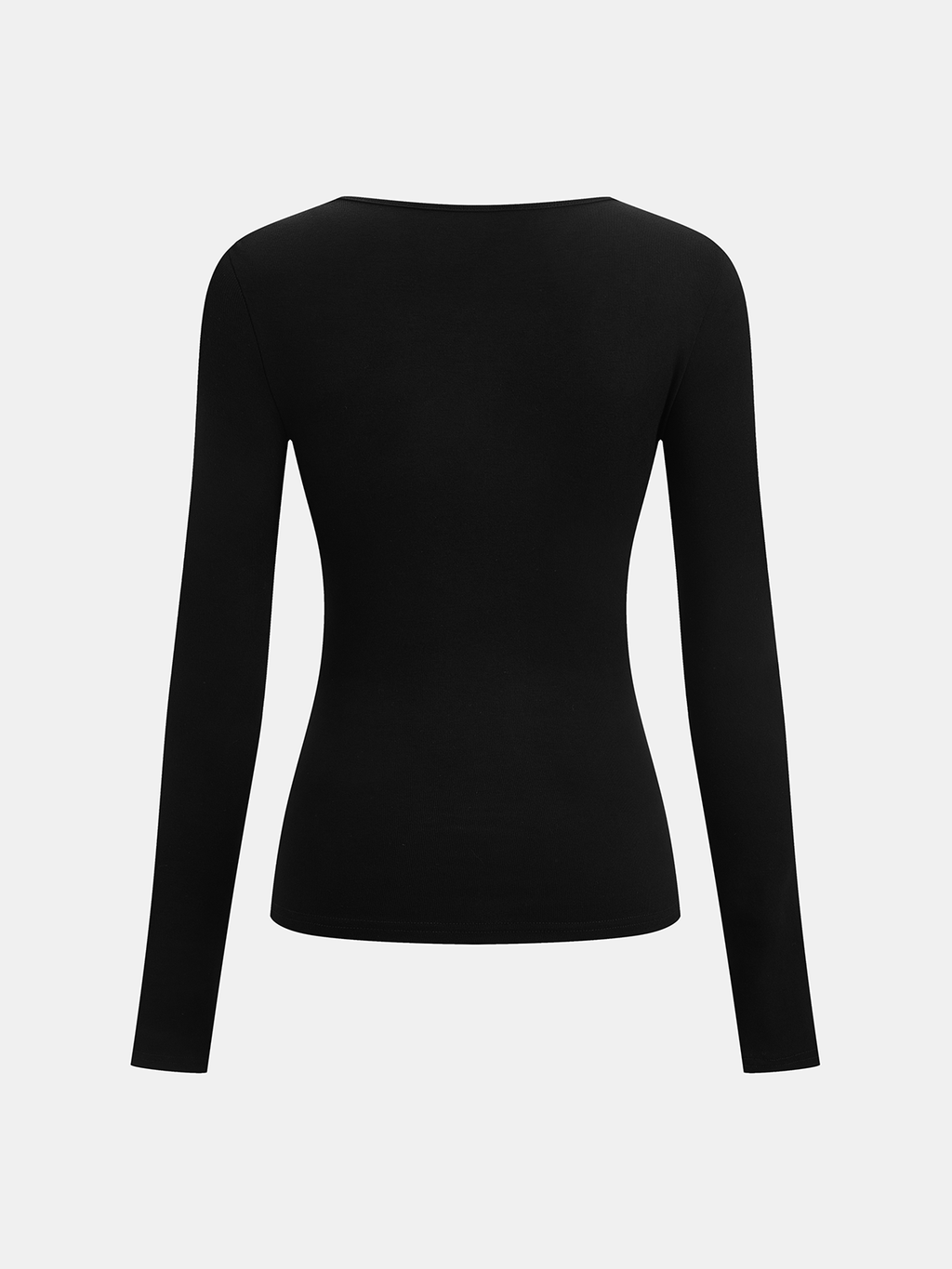 Rippstrick Langarm Asymmetrisches Shirt