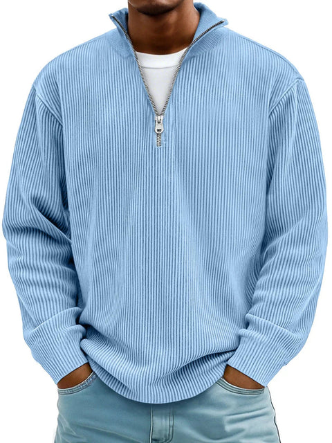 Randal | Langarm Pullover mit Reissverschluss