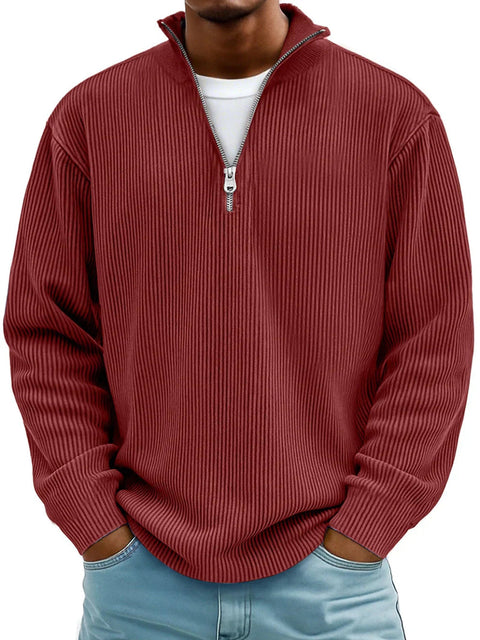 Randal | Langarm Pullover mit Reissverschluss