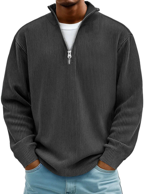Randal | Langarm Pullover mit Reissverschluss